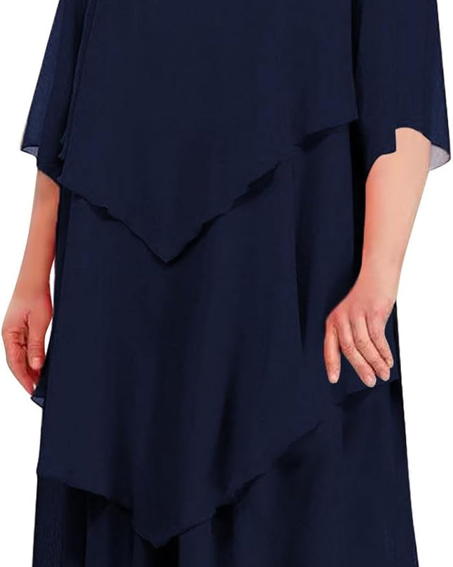 Elegantes Chiffonkleid mit Lagenlook