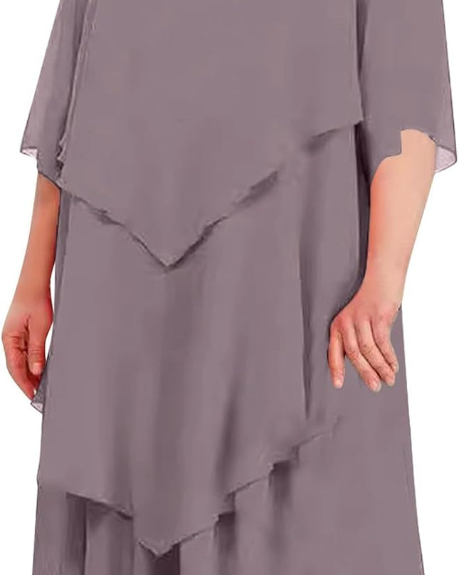 Elegantes Chiffonkleid mit Lagenlook