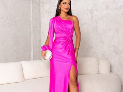 Dorie™ - Asymmetrisches Kleid mit Langem Schlitz
