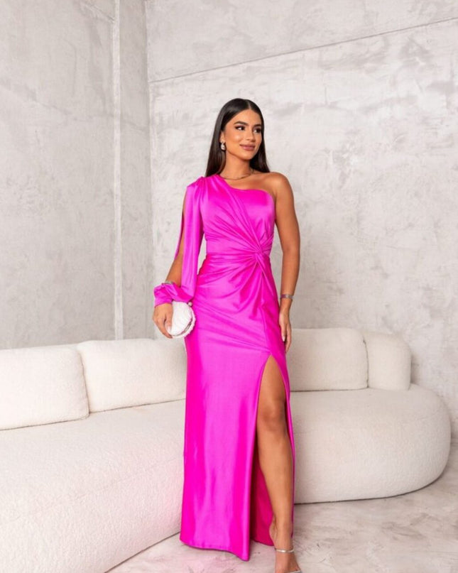 Dorie™ - Asymmetrisches Kleid mit Langem Schlitz