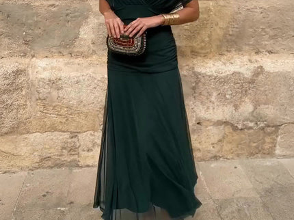 Lady™ - Elegantes Maxikleid für festliche Anlässe mit V-Ausschnitt