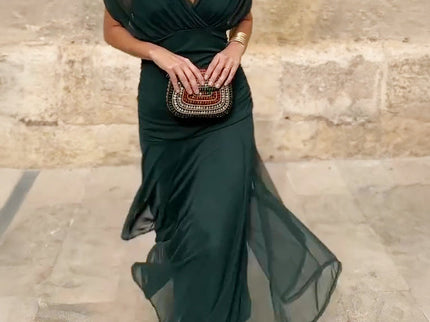 Lady™ - Elegantes Maxikleid für festliche Anlässe mit V-Ausschnitt