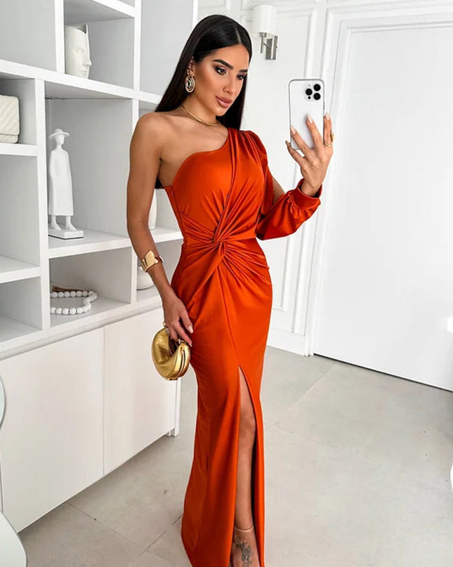 Dorie™ - Asymmetrisches Kleid mit Langem Schlitz