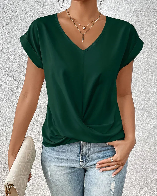 CLEO - LÄSSIGES T-SHIRT MIT SWEETHEART-AUSSCHNITT