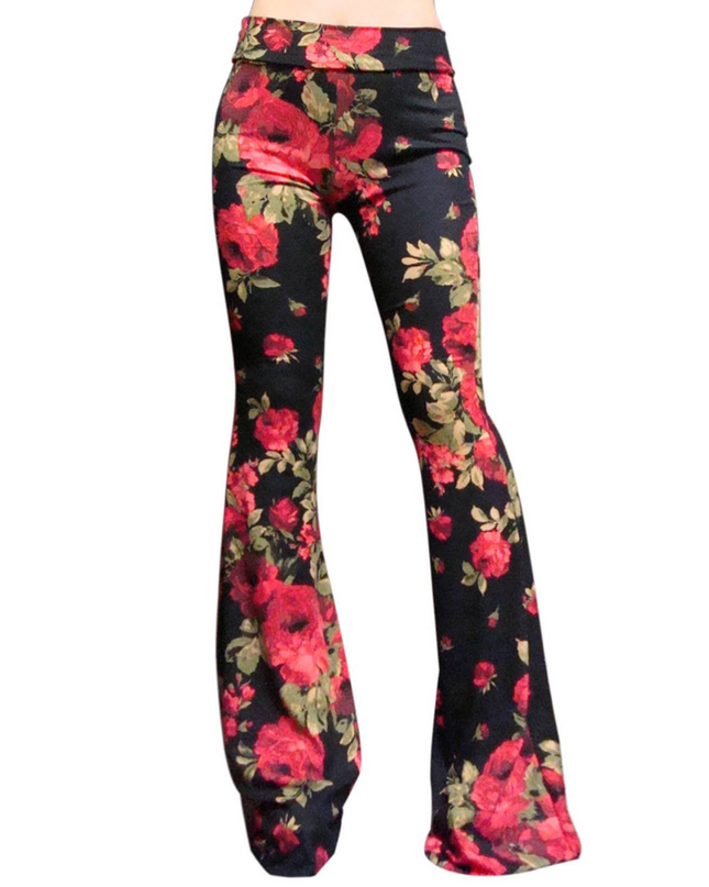 Leopard Bootcut-Hose