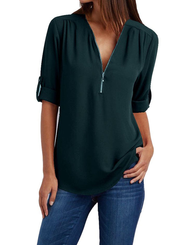 Langärmelige Lockere Bluse