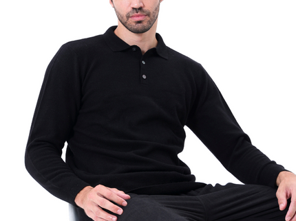 Bennett | Luxuriöser Herren Kaschmirpullover mit Polokragen & Knopfleiste