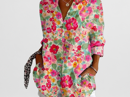 Hilda | Elegante Vintage-Bluse mit Blumenmuster