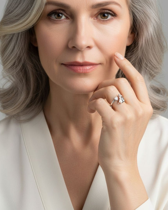 Anne™| Ring „Mädchen und Hund“