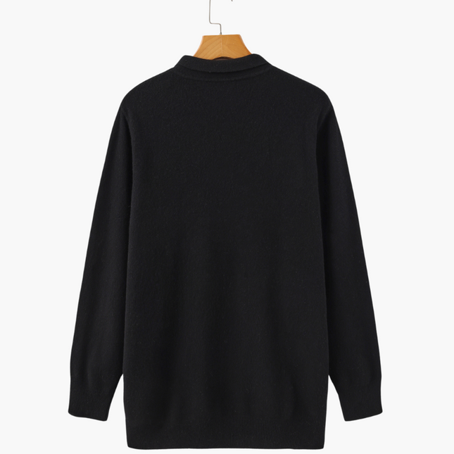 Bennett | Luxuriöser Herren Kaschmirpullover mit Polokragen & Knopfleiste