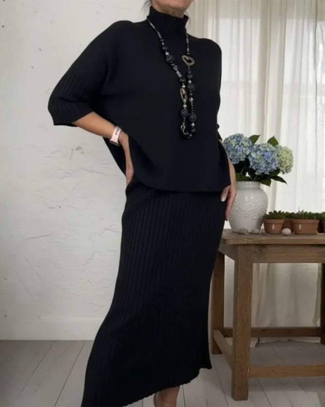 Marlene™ - Strick-Set mit Geripptem Rock