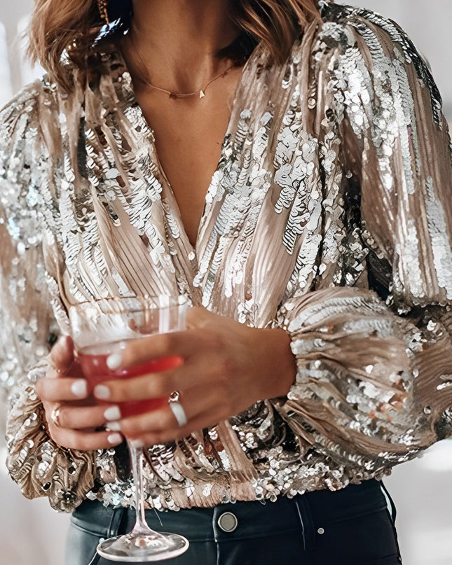 Fashique |  Glitzernde Bluse für Damen