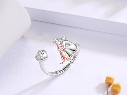 Anne™| Ring „Mädchen und Hund“