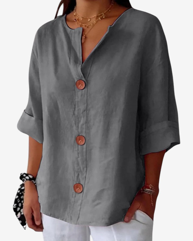 Clara™ | Leinenbluse Casual