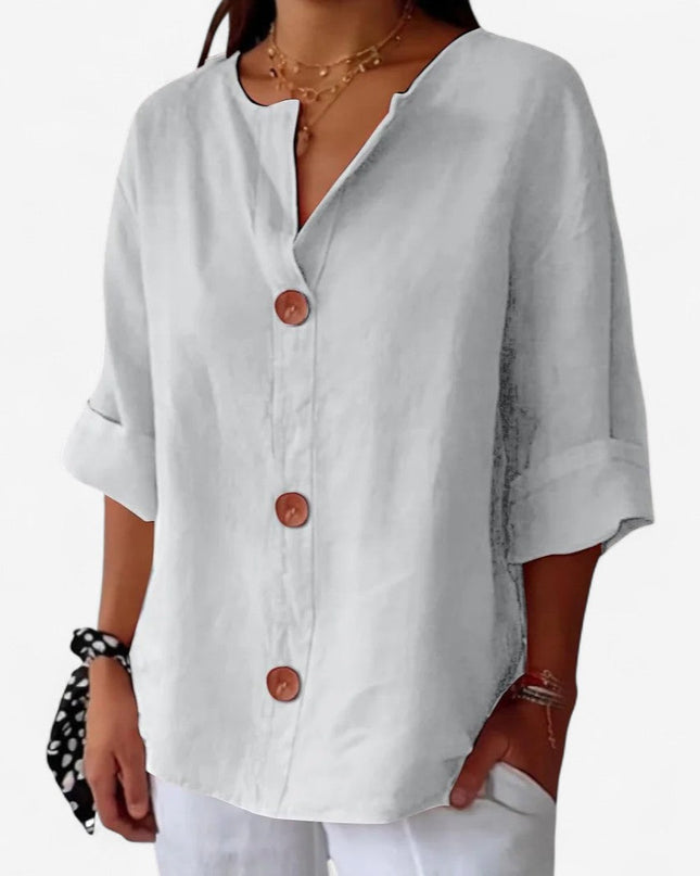 Clara™ | Leinenbluse Casual
