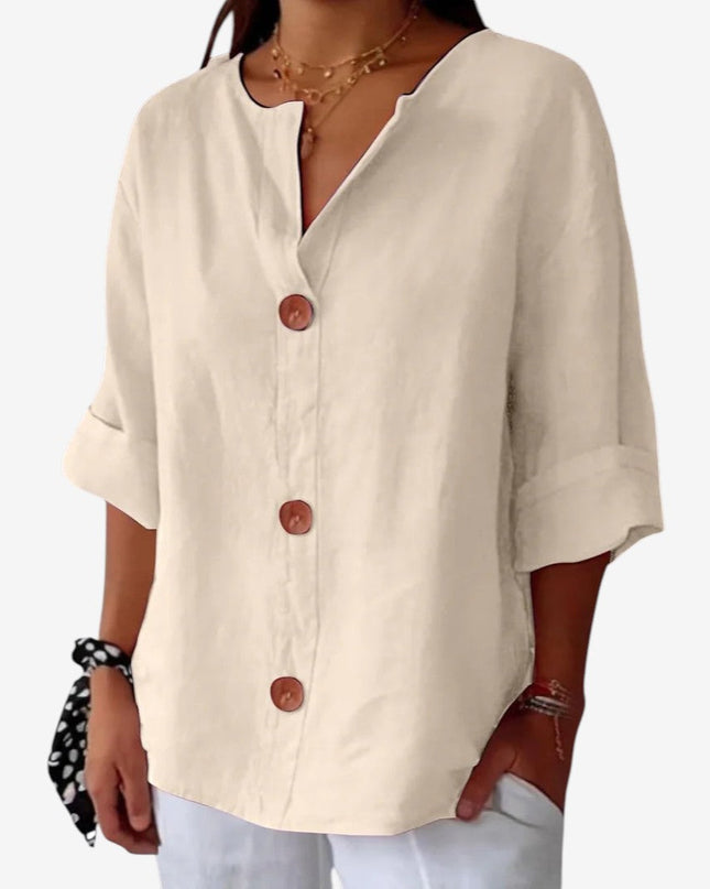 Clara™ | Leinenbluse Casual