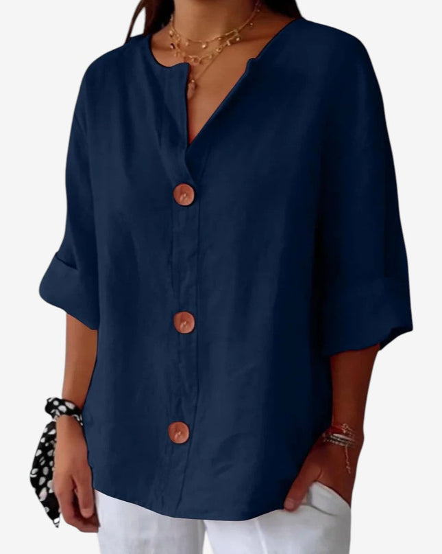 Clara™ | Leinenbluse Casual