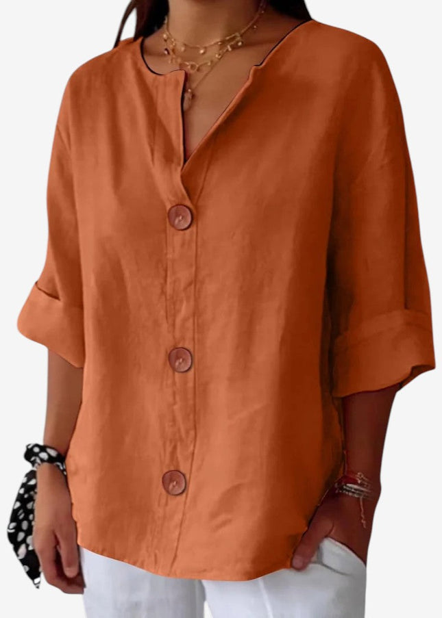 Clara™ | Leinenbluse Casual