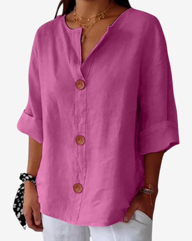 Clara™ | Leinenbluse Casual