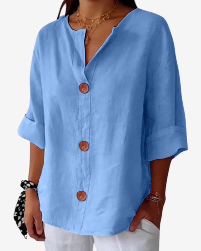Clara™ | Leinenbluse Casual