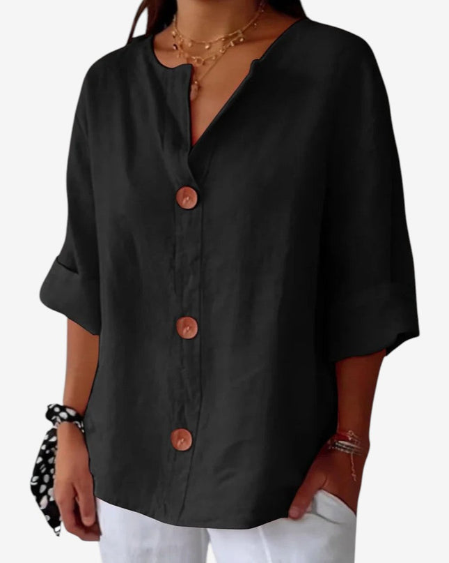 Clara™ | Leinenbluse Casual