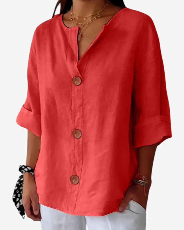 Clara™ | Leinenbluse Casual
