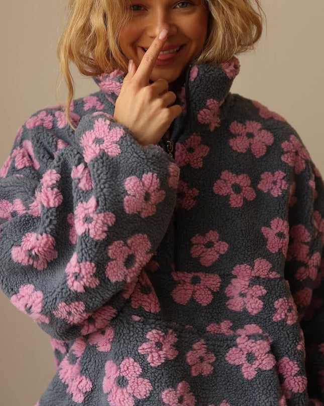 Lieselotte | Blumenstrickjacke