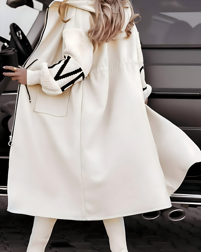 WENDY - Damenjacke mit Strickärmeln und Kapuze