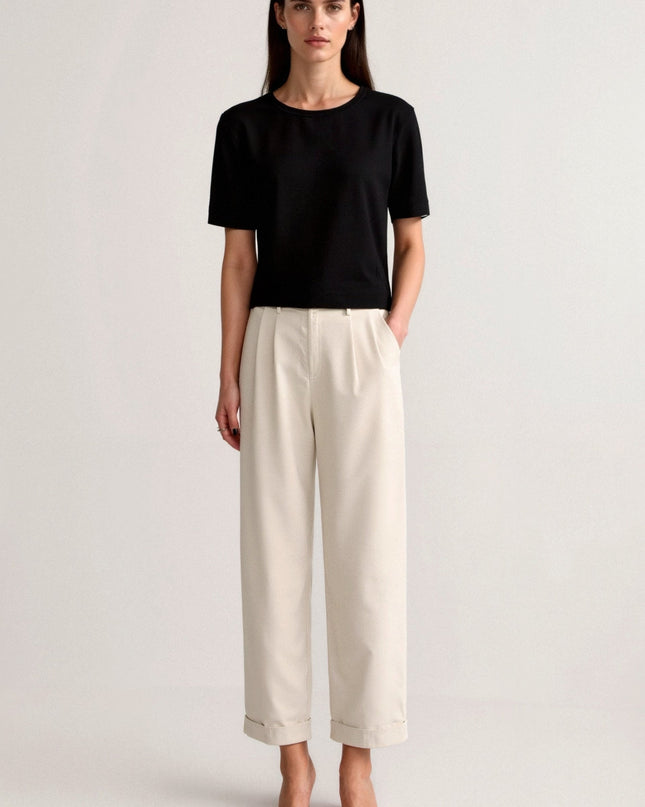 Klassische Wide-Leg Hose mit hohem Bund für stilvolle Outfits