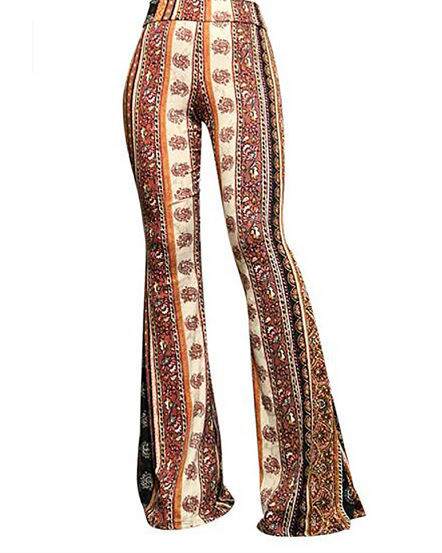 Leopard Bootcut-Hose