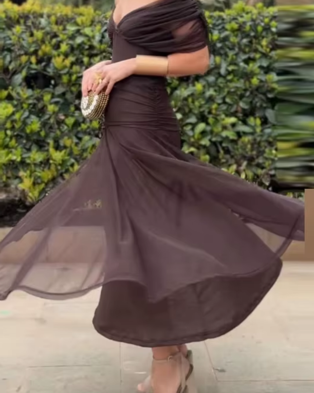 Lady™ - Elegantes Maxikleid für festliche Anlässe mit V-Ausschnitt