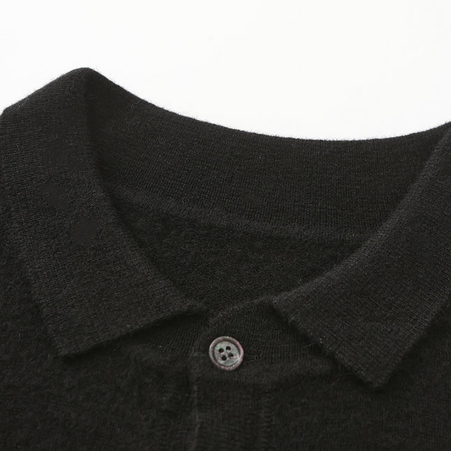 Bennett | Luxuriöser Herren Kaschmirpullover mit Polokragen & Knopfleiste
