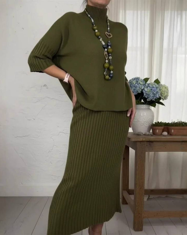 Marlene™ - Strick-Set mit Geripptem Rock