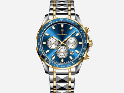 Luxuriöse Herren-Sportuhr mit wasserdichtem Quarzwerk und Chronograph