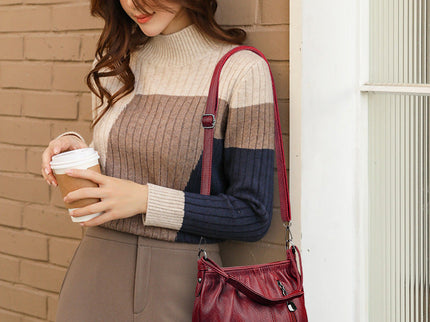 Iris - Klassische Herbst Handtasche aus weichem Leder für Frauen