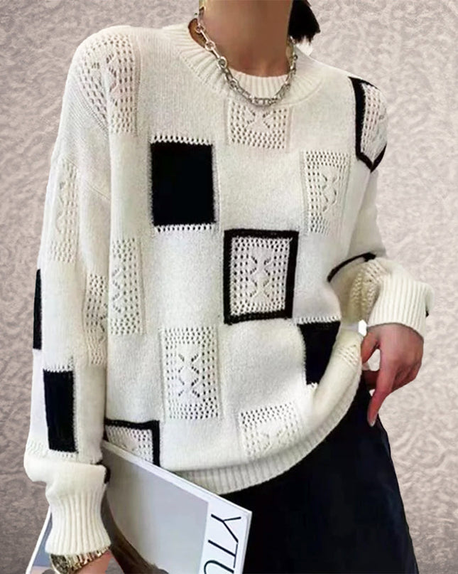 Gemütlicher schicker Winterstrickpullover