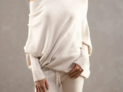 Asymmetrisch drapierter Pullover