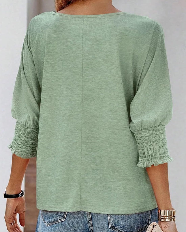Wilma | Einfache Rundhalsausschnitt Bluse