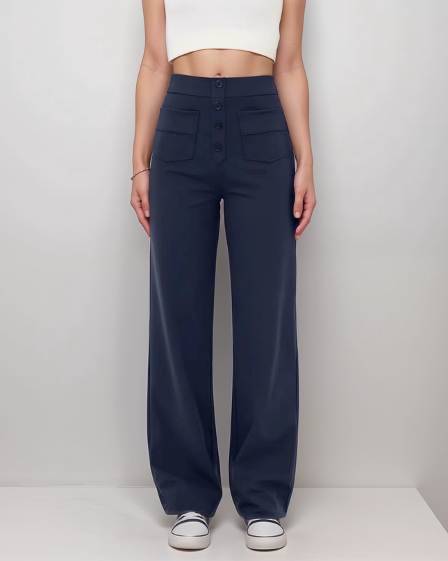 Nina | Elastische Hose mit hoher Taille