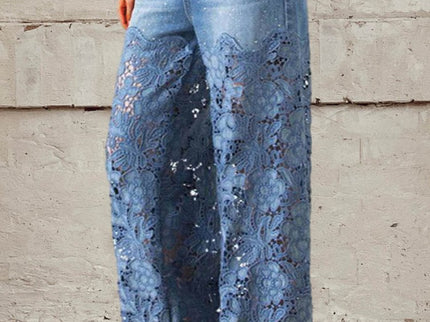 Britta | Damenjeans mit Spitze und Patchwork