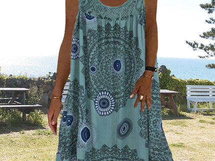 Breezia™ – Sommerliches Ärmelloses Kleid mit Print und Spitzendetails für Damen