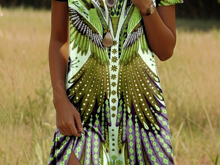 Isla™ – Kleid mit Indisch-inspiriertem Print und Rundhalsausschnitt