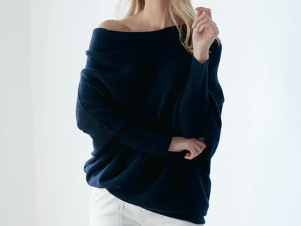 Asymmetrisch drapierter Pullover
