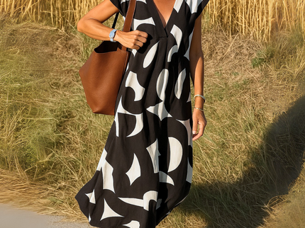 Azura™ – Ibiza Style Bequemes und Fließendes Kleid mit V-Ausschnitt