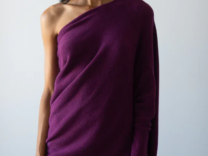 Asymmetrisch Drapierter Pullover