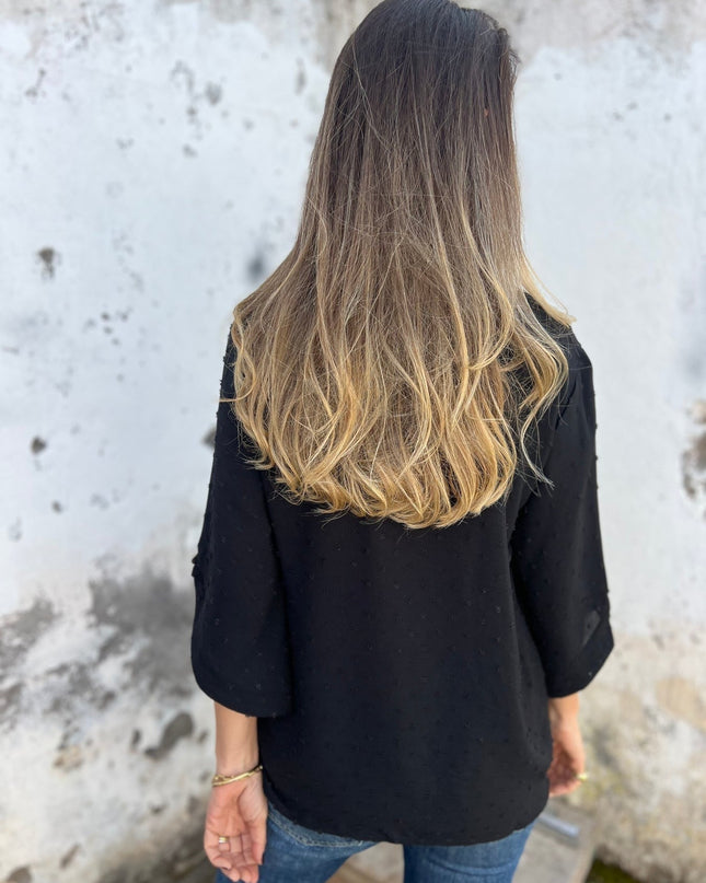 BENEDICTE - LOCKERE BLUSE MIT ÄRMELN