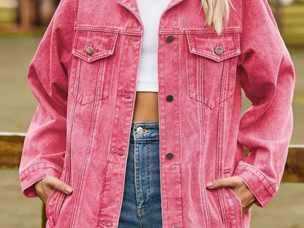 Lidi - Button Down Jeansjacke aus gewaschenem Denim