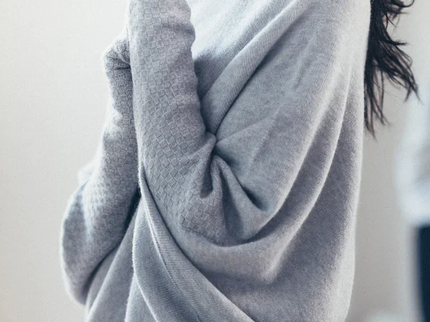 Asymmetrisch Drapierter Pullover