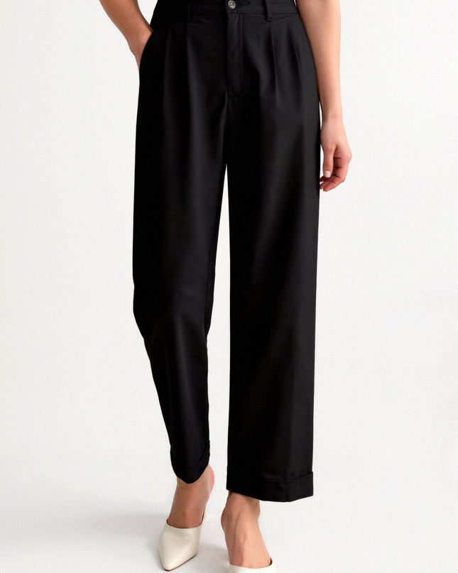 Klassische Wide-Leg Hose mit hohem Bund für stilvolle Outfits