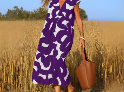 Azura™ – Ibiza Style Bequemes und Fließendes Kleid mit V-Ausschnitt